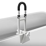 YedZen Badewannen Einstiegshilfe für Senioren, Verstellbar Badewannenhaltegriffe, Haltegriff Bad für Badewanneneinstiegshilfe mit Gummipolster, Griffstange für Wannen Rand