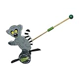 Deluxebase Lemur Push-A-Long Pets Lemur mit Ringschwanz für Kinder Umweltfreundliches Spielzeug aus Holz zum Schieben und Ziehen von Tieren Großartiges Spielzeug für frühe Entwicklung und Aktivität