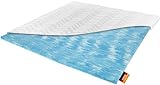 Meos® Gel-Schaum Topper 180x200cm für Matratzen & Boxspringbett - Made in Germany - hohes RG50 - Bezug bis 60°C waschbar - Matratzenauflage (180 x 200 cm) Weiß