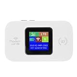 Zunate 300 Mbit/s Dual-SIM-Kartensteckplatz, Plug-and-Play-Reise-WLAN-Hotspot-Router, Mobiler 4G-WLAN-Router mit Integriertem 3000-mAh-Akku (White)