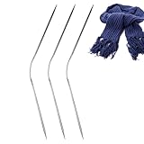 Missmisq Rundstricknadeln,Stricknadeln Rundstricknadeln | 3-teiliges Stricknadel-Set,23 cm Mini-Stricknadel-Set zum Stricken von Puppen, Pullovern, Socken, Decken, Fäustlingen