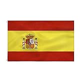Spain Flag Bandera española 90 x 150 cm- Spanische Flagge Polyester leuchtenden Farben mit Messing-Ösen