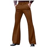 Dasongff Schlaghose für Herren, 70er-Jahre-Kostüm, Kostüm, Disco, Karneval, Mottoparty, 70er Flared Trousers Party Fashion Hose mit Elefantenpfoten, Cool 60er Jahre