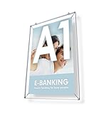 net-xpress Spannrahmen DIN A1 Posterrahmen Alu silber – Plakatrahmen für Schaufenster & Werbung – leichter Posterhalter mit Aufhängung – Rahmen DIN A1 aus Aluminium für Innenbereiche