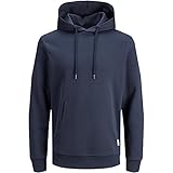 JACK & JONES Herren Jjebasic Noos Hooded Sweatshirt, Marineblau Blazer, L EU