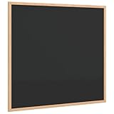 vidaXL Kreidetafel mit massivem Kiefernholzrahmen Schwarz 60x55 cm, Tafel, Kreidetafel für Wand, Schreibtafel für Büro, Küchentafel