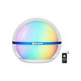 OLIGHT Sphere Smartes LED Nachtlicht mit APP Steuerung, 75 Lumen dimmbare Beleuchtung, Farbwechselndes RGB-Atmosphärenlicht, Wiederaufladbares Nachttischlampe zum Schlafen, Partys, Dekoration