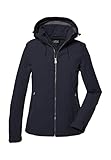 Killtec Damen Softshelljacke Softshell Jacke mit abzippbarer Kapuze Damen Softshelljacke wasserabweisend, Winddicht, atmungsaktiv 00814-dunkelnavy 36