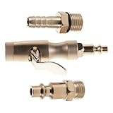 Hohopeti Verriegelbares Reifenfüllfutter aus Metall Schnellanschluss Aufblasadapter für Pkw und Motorradreifen Kompatibel mit Kompressor und Manometer Kompakter Luftspannklemmenkopf für