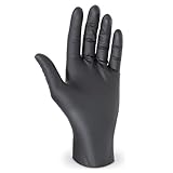 dinese - 500x Premium Einweghandschuhe L schwarz 100% Nitril (Latexfrei & Puderfrei) - Einmalhandschuhe ideal für Lebensmittel & Gastro-Küche - Einweg Gummihandschuhe Nitrilhandschuhe hautfreundlich