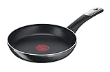 Tefal Hard Titanium Essential Bratpfanne 28 cm *+/- 0,5 cm, Antihaftversiegelung, Thermo-Signal bei idealer Brattemperatur, spülmaschinengeeignet, nicht induktionsgeeignet, Made in France, C38806