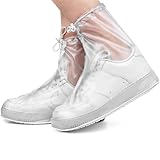 Wasserdichte Überschuhe, Schuhüberzüge Wiederverwendbare Transparent Regenstiefel-Schuhüberzüge mit Reißverschluss Rutschfeste Faltbare Regenkleidung für Frauen Männer