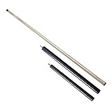 Ronyme Billardqueue aus Holz, Punch Stick, 3 Abschnitte, verschleißfest, geteilter Pool-Queue, professioneller Pool-Stick für Spielübungen und den, Schwarz