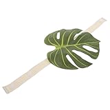 Sosoport Blattförmige Gardinenhalter Große Raffhalter aus Leinen ohne Bohren für Wohnzimmer Schlafzimmer Boho Vorhangschnallen