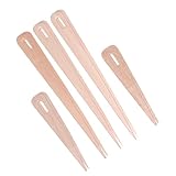 JOINPAYA 10 Stück Holz Stricknadeln mit Großem Öhr Makramee Webnadeln für Gobelin Häkeln und Wandteppich Selbstgemacht – Langlebige Ergonomische Nähwerkzeuge