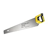 Stanley Jetcut Handsäge (grob, 500 mm Länge, Bi-Material Handgriff, Hardpointverzahnung, 7 Zähne/Inch, für schnelle Schnitte in Holz) 2-15-288