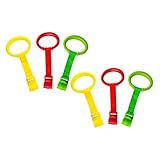 iplusmile 6 Stück Pull Ringe für Laufgitter und Kinderbett Stabile Griffhilfen zum Lernen Stehen und Gehen Buntes Rot Gelb Grün Einfache Montage für Junge Mädchen Lernhilfe