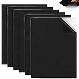 Selbstklebende Schaumstoffplatte, 6 Stück Moosgummi Polster mit Kleberücken, Eva Schaumstoff Platten, Rutschfeste Schaumstoffmatte für Möbel DIY-Projekte Verzierung (Schwarz, 250 × 200 × 3 mm)