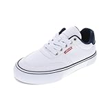 Levi's Munro Ul Sneaker für Kinder, unisex, weiß/marineblau, 12 Little Kid