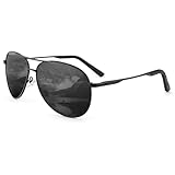 HENGOSEN Pilotenbrille Sonnenbrille Herren Damen Piloten-Polarisiert Sonnenbrille Metallrahmen Unisex Fahren Sonnenbrille mit UV400 Schutz