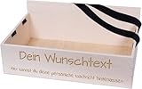 Bauchladen JGA aus Holz – Personalisiert mit Wunschtext & Gravur – Größe 40x26x10 cm – Tragebox für Junggesellenabschied, Party, Promotion Lasergraviert