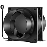 HG Power Axial Rohrventilator 100mm, Abluftventilator 230V Leise Kanalventilator Energiesparend Badlüfter 199m³/h Rohrlüfter mit EU-Stecker für Küchen Badezimmer Garage