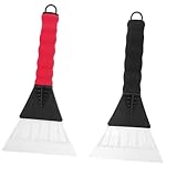 FUNOMOCYA 2Stücke Schneeschaufel mit Gummimanschette für Auto Effektiver Eiskratzer und Schneereiniger für Windschutzscheibe Robustes Kunststoffmaterial Rutschfester