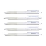 Gel-Roller, schwarze Tinte, einziehbar, feine Spitze, ST-Punkt, minimalistisches Design, Stifte-Set für Studenten, Schule, Büro (5 Stück)