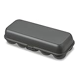 Koziol EGGS TO GO Eierbox, 10 Eier, Aufbewahrungsbox mit Clipverschluss, Eierbehälter für Kühlschrank, Eierkarton aus Kunststoff, Eieraufbewahrungsbox, Eierdose, Organizer (nature ash grey, 10 Eier)