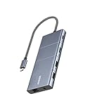 Anker 565 11-in-1 USB-C Hub, Docking-Station mit 10 Gbps USB-C & USB-A Datenports, 4K HDMI, DisplayPort, 100W PD, 2 USB 2.0 Daten, Ethernet, AUX, microSD & SD, Für MacBook Pro und mehr