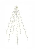 Spetebo LED Weihnachtsbaum Überwurf - mit 6 Strängen á 2m - 120 LED in warm weiß Lichterkette Lichternetz Tannenbaum Fahnenmast Beleuchtung innen außen