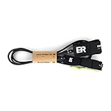 Eisbach Riders Surfboard SUP Straight Leash - Wellenreiten Surfbrett (Schwarz, 7ft/2.13m)