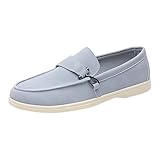 Gute Arbeitsschuhe mit Memory-Einlegesohlen, klassisches Design, bequeme Freizeit- und Businessschuhe, himmelblau, 42.5 EU