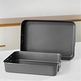 Opatiny Großer 40,6 cm Edelstahl-Bräter, antihaftbeschichtet, ofenfest, mit Griffen, zum Braten von Truthahn, Backen von Lasagne und Gemüsegerichten