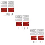 Homoyoyo 3 Sätze Magnetische Schiebetür Weißes Magnetband Schrank Tür Verriegelung Schranktürschloss Schrank Magnet Magnetische Verriegelung Des Schranks Magnetverschluss Silver 2 Stück * 3