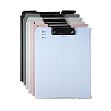 Aupawdy 6 Stück Klemmbrett A4 mit Deckel, Schreibmappe klemmbrett Ordner A4 Breit für Geschäft, Büro, Schule,Restaurant oder Werkstatt