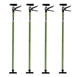 TRUTZHOLM 4 x Profi Einhandstütze Montagestütze Teleskopstütze115 cm bis 290cm teleskopierbar Pumpmechanismus 45 Grad neigbar 30 Kg Tragkraft Deckenstütze für Wände Decken