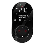 Intelligentes Thermostat für zu Hause, 16 A Plug-in-LCD-Display, Programmierbarer Temperaturregler Zum Heizen und Kühlen, APP-Sprach-Touch-Steuerung, Intelligentes Thermostat