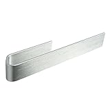 Designfabrik Hamburg Spültuchhalter | Spüllappenhalter ohne Bohren | Lappenhalter Spülbecken selbstklebend | Waschbecken und Wandmontage | Geschirrtuchhalter Küche | Modernes Design Silber gebürstet