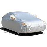 Universale Autoschutzhülle - Autoabdeckung - wasserdichte Autoplane für PKW/KFZ – Car Cover in Silber für umfassenden Schutz