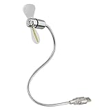 Hama USB-Ventilator mit Zeitanzeige: Modern, Silber, Klein, 3 rpm, 3 Stufen, LED-Zeitanzeige mit Zeit speicherung