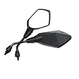 Motorrad Rückspiegel 2 Teile/para Motorrad Rückspiegel Elektrische Auto Rückseite Konvexen Spiegel 8mm 10mm Carbon Fiber(10mm Screw)