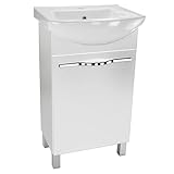 paplinskimoebel - Waschbecken mit Unterschrank 50 cm Breite, Altea Waschbeckenunterschrank mit Waschbecke Weiß - Bad Waschtischunterschrank, Badezimmer Unterschrank, Badezimmerschränke