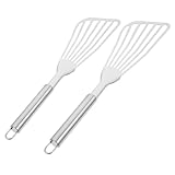 CLISPEED 2 Stück Grillspachtel Verbrennungs Pfannenwender für Steak Bbq und Pizza Küchenhelfer für Zuhause und Camping Spülmaschinengeeignet