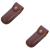 GLEAVI 2 Stück Messeretui Aus Leder Beschützer Hüllen Ärmel Gürtel Falten Kochmesser Hüftgurtabdeckung Abdeckung Für Campingschneider Messerschutzabdeckung Ledermesser Schneiderleder Haut