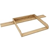 regalik Wickelaufsatz für Hemnes Kommode mit 8 Schubladen IKEA 78cm x 80cm - Abnehmbar Wickeltischaufsatz für Kommode in Oak - Abgeschlossen mit ABS Material 2mm mit Abgerundeten Frontplatten