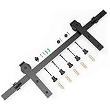 Schiebetür Komplettset, 4-12 Fuß Schiebetürbeschlag-Set Schiebetürsystem Schiene for Schiebetür Hängeschiene for einzelne Holztür(5FT 153cm Rail Kit)