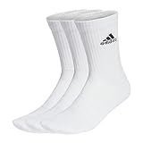 adidas Unisex Cushioned Crew Socken, 3 Paar White/Black 37-39