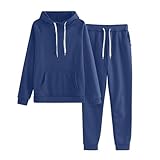 Damen Tracksuit Zweiteiler Damen Hausanzug Heartbeat Print Hoodie Jogginghose Frauen 2 Teilig Freizeitanzug Stricken Pulli Weites Bein Hose Langarm Tops Hose Outfits Freizeitanzug Locker Hosenanzug