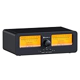 [Verbessert] Fosi Audio LC30 VU Meter Verstärker Lautsprecherwähler-Box, 2-Wege Analog-Audioschalter, für Stereo HiFi-Verstärker und Passive Lautsprecher, Home-Audio-Komponente mit Fernbedienung